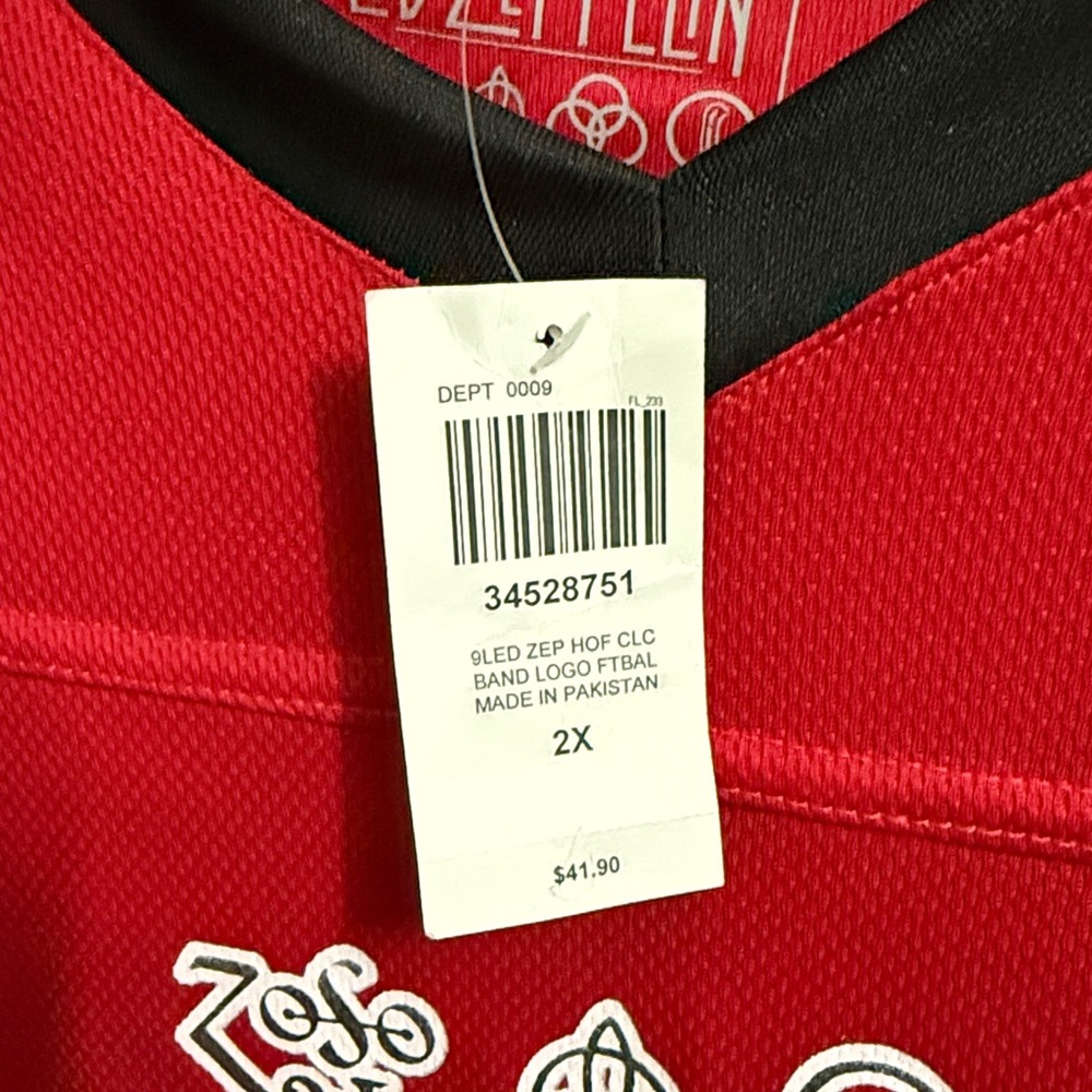 ❤️68 Zofo Led Zeppelin jersey 2X w Led Zeppelin US tour 1975 🧢 - Picture 5 of 9